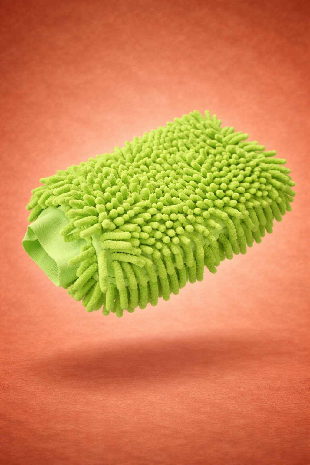 Chenille washandschoen van microveze